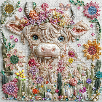 Elegante Volcillo de vaca Puzzle 1000 piezas